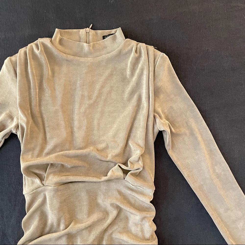 Fashion Nova Once Again Ruched Mini Dress Size S - Picture 4 of 16